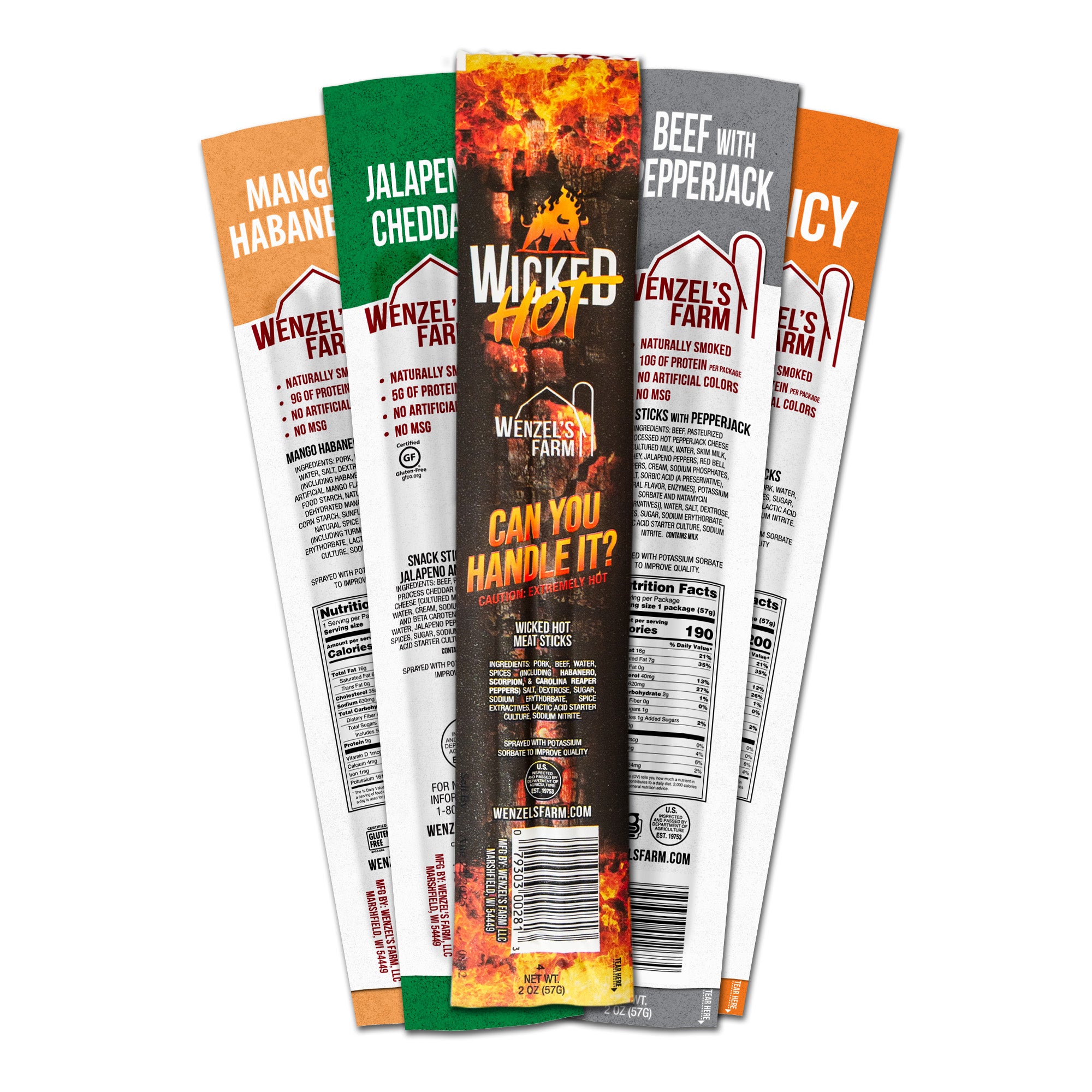 Bring on the Heat Snack Stick Variety Pack – Wenzel's Farm