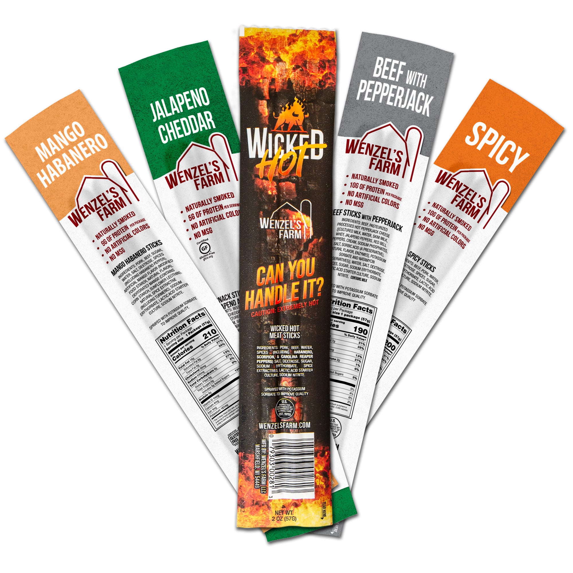 Bring on the Heat Snack Stick Variety Pack – Wenzel's Farm